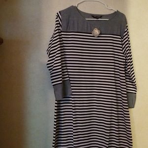 NWT Navy and white stripe dress sz XL